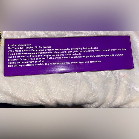 Electric battery powered cordless purple detangling brush NWT - Picture 3 of 7
